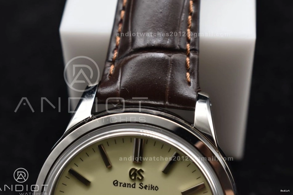 Grand Automatic SS Best 1:1 Seasonal NH Dial Brown GSF Edition Elegance Strap Cream on 890 Seiko Leather 0713